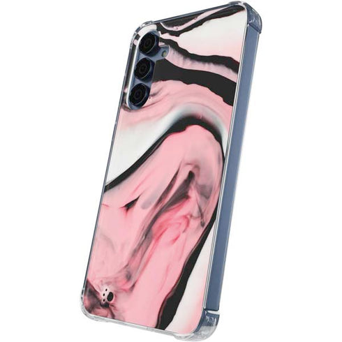 Pink Marble Ink Galaxy S24 Clear Case